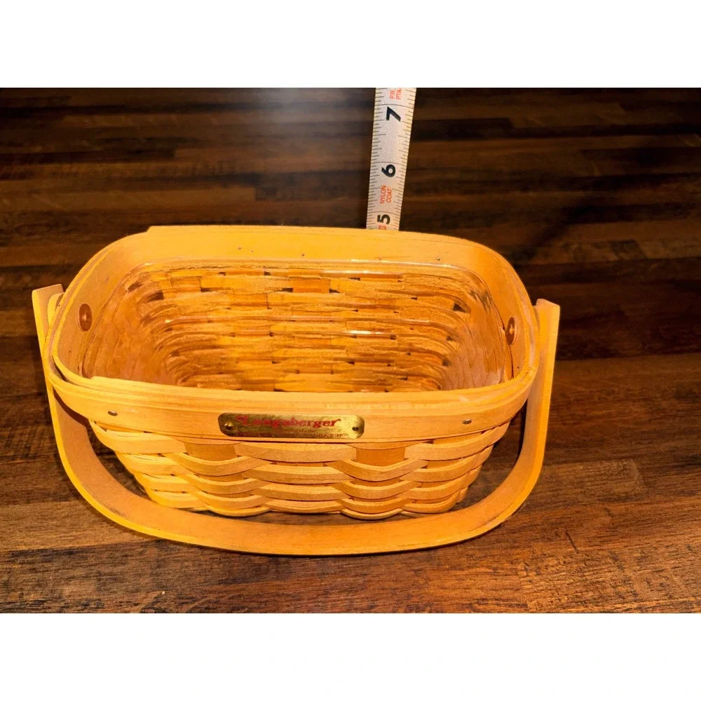 Longaberger 1998 Edition Dresden Tour Basket II Handwoven Wood with Liner Signed
